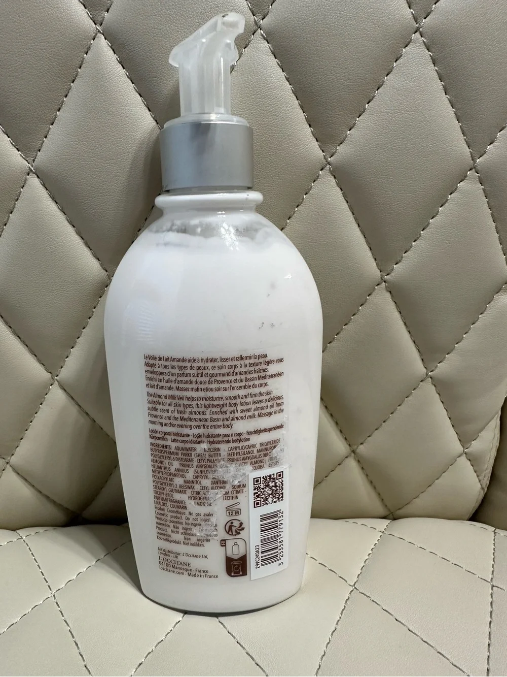 L'Occitane Voile de Lait Désaltérant Amande ALMOND MILK VEIL 8.1 oz